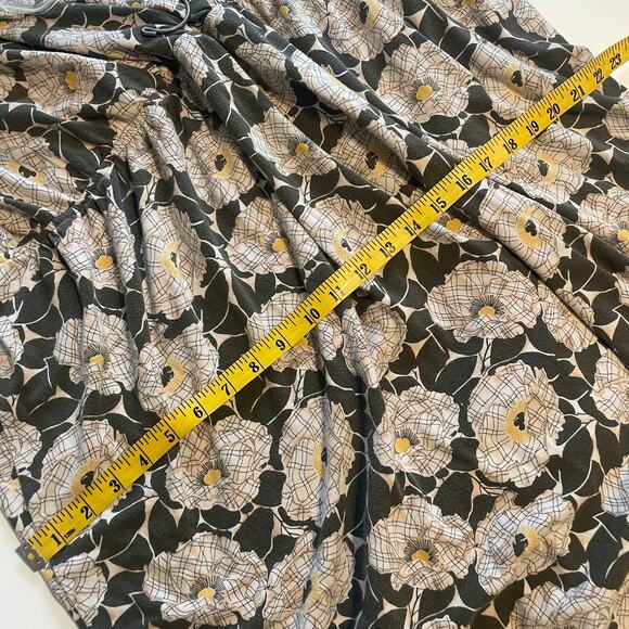 Lands' End Faux Wrap Dress Womens Size 2X Olive Floral Casual Knit *NO BELT - Picture 12 of 12